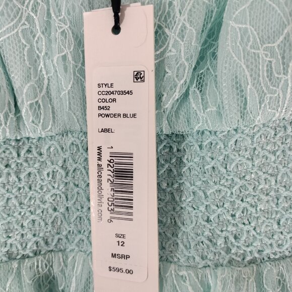 Alice and Olivia Gown Powder Blue NWT MSRP $595 - Picture 4 of 12